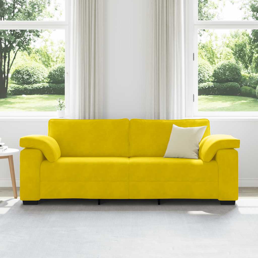 Thumbnail - vidaXL 3-Sitzer-Sofa Gelb 178 cm Samt