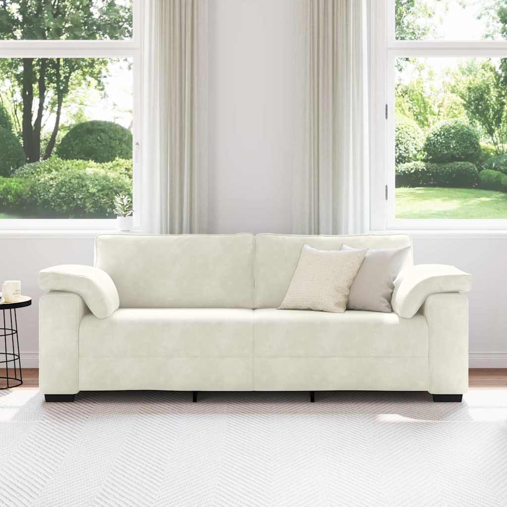Thumbnail - vidaXL 3-Sitzer-Sofa Creme 178 cm Samt