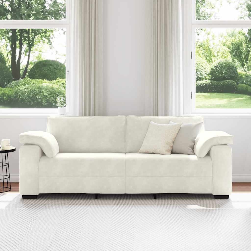 Thumbnail - vidaXL 3-Sitzer-Sofa Creme 178 cm Samt