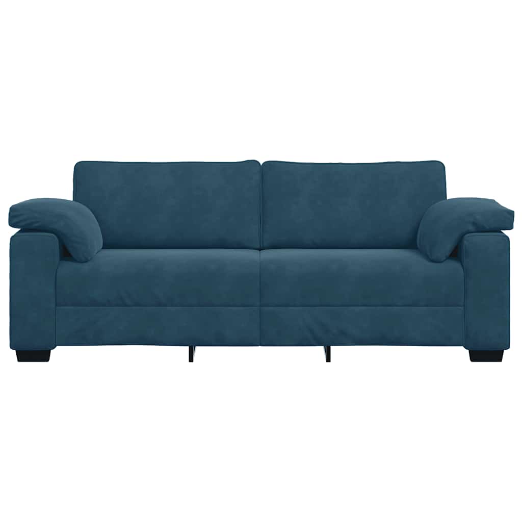 vidaXL 3-zitsbank blauw 220x77x82 cm fluweel, foto 4