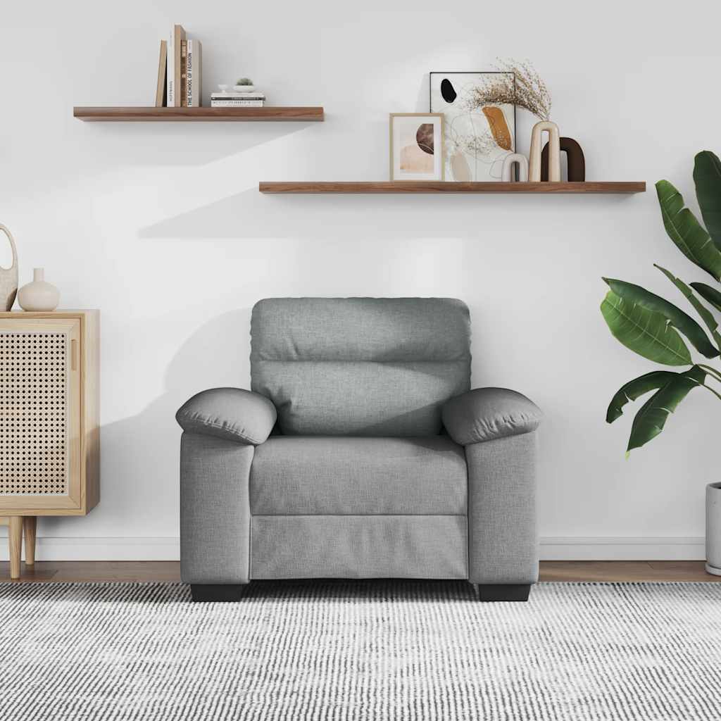 Thumbnail - vidaXL Sessel Hellgrau 100x81x84 cm Stoff