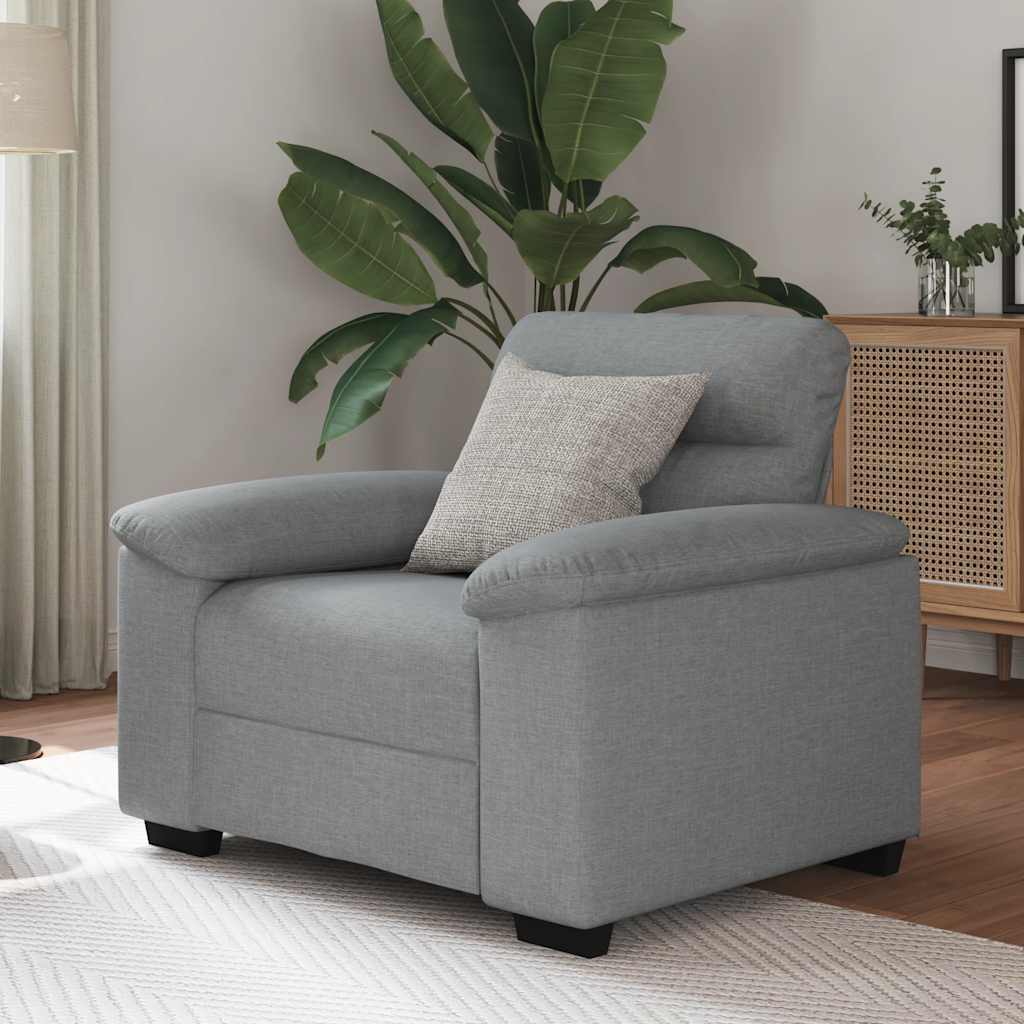 vidaXL Canapea Scaun Gri deschis 60 cm Tesatura
