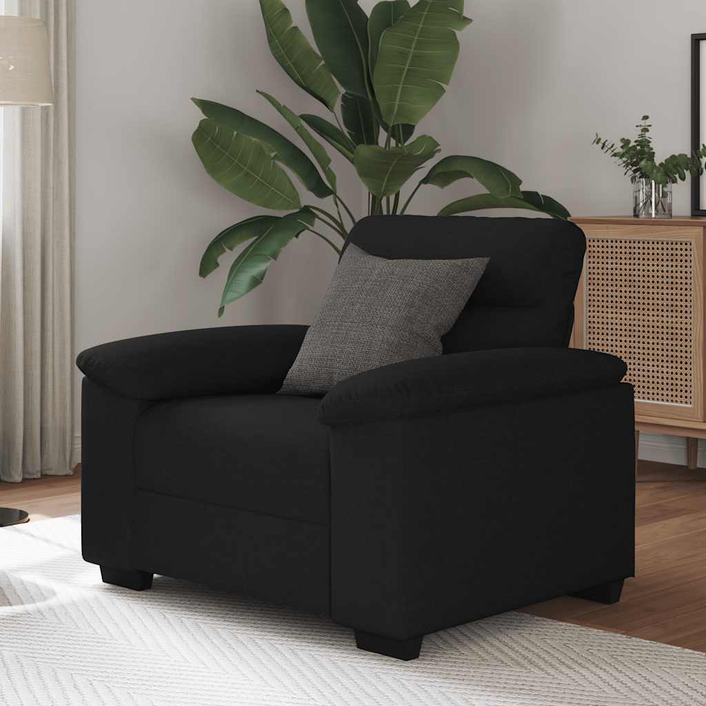 vidaXL Canapea Scaun Negru 60 cm Tesatura