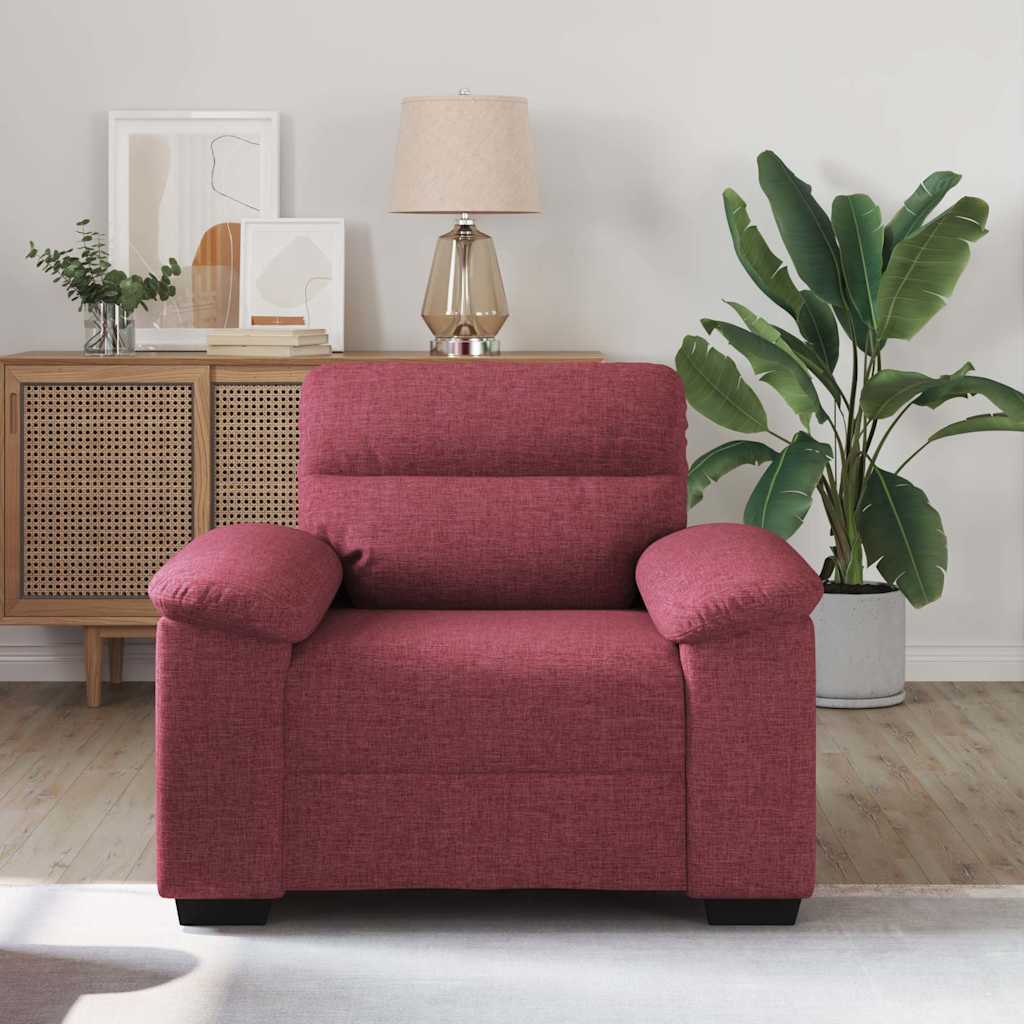 vidaXL Bankstoel Wijnrood 60 cm Stof