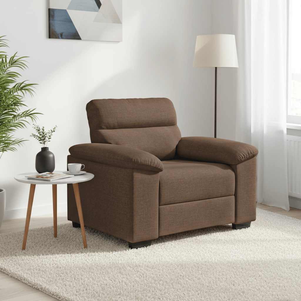 vidaXL Sessel Braun 100x81x84 cm Stoff