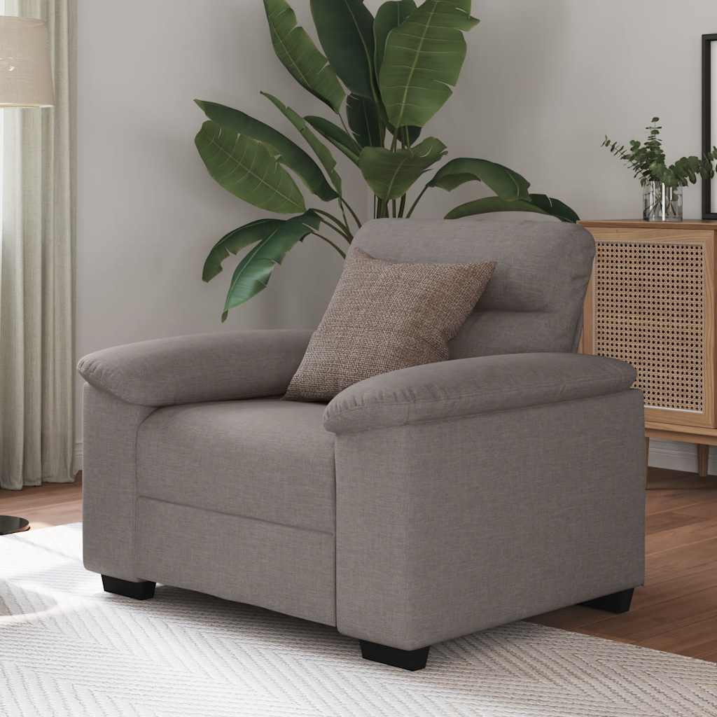 vidaXL Sessel Taupe 60 cm Stoff