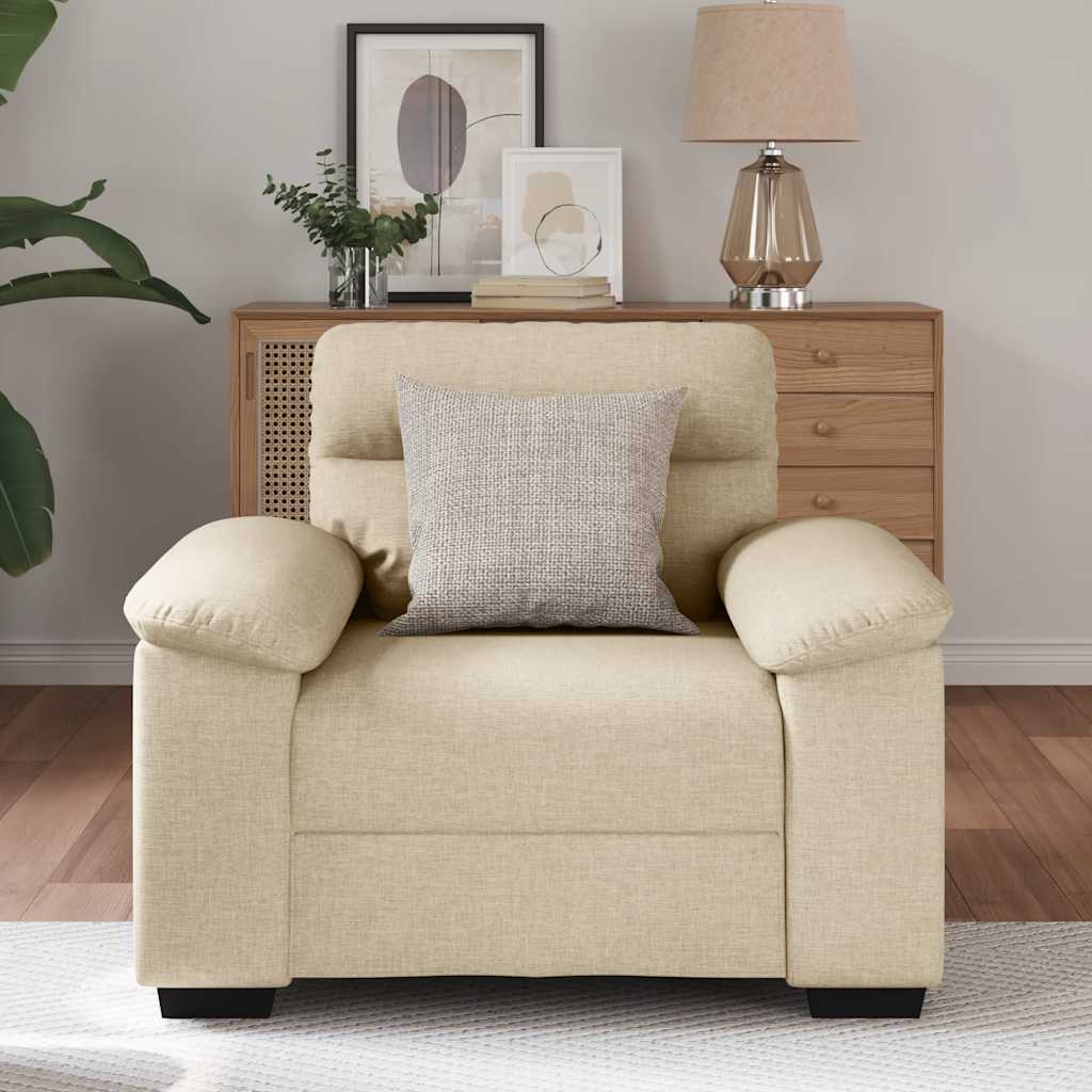 vidaXL Sofastoel Crème 60 cm Stof