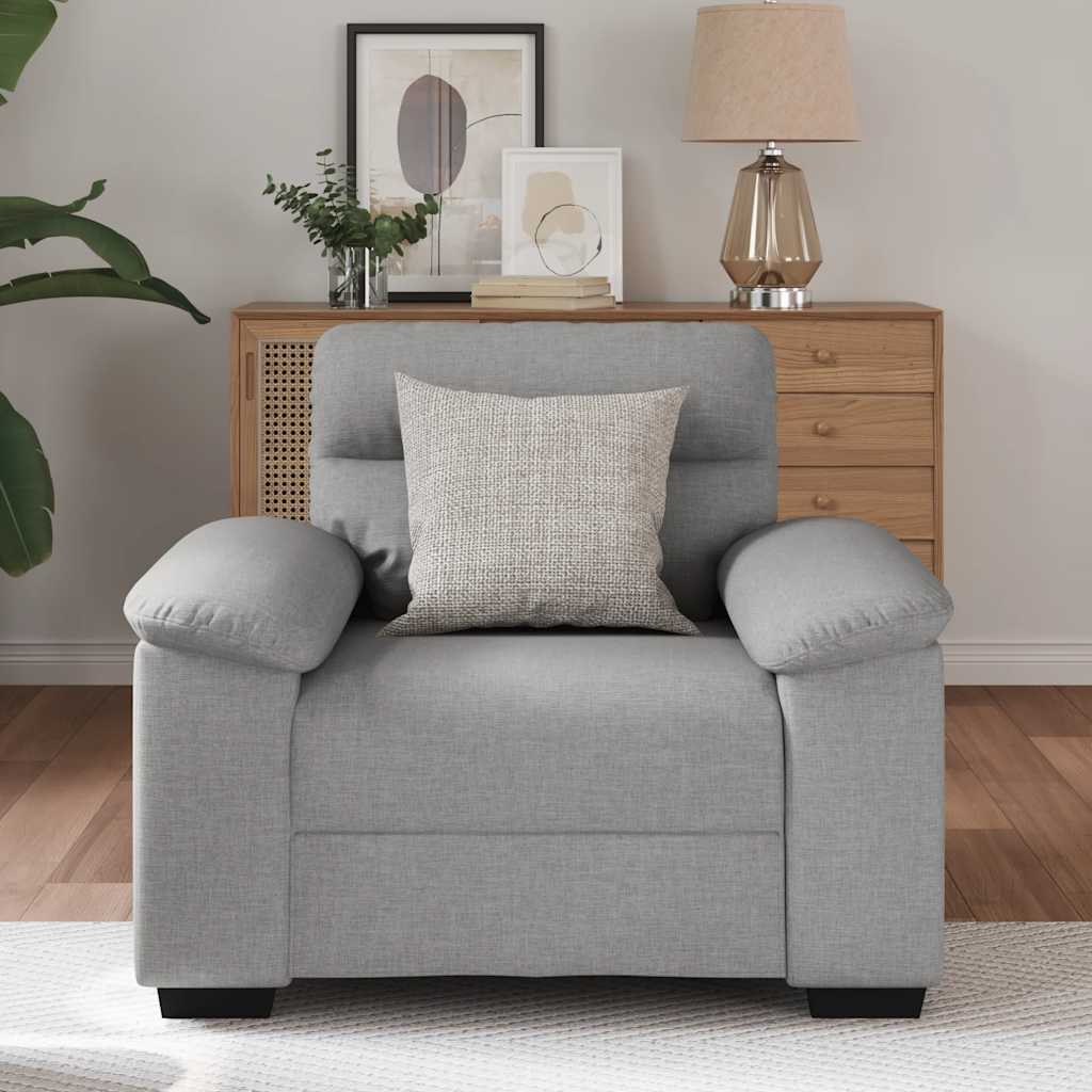 vidaXL Sofastoel Wolkgrijs 60 cm Stof