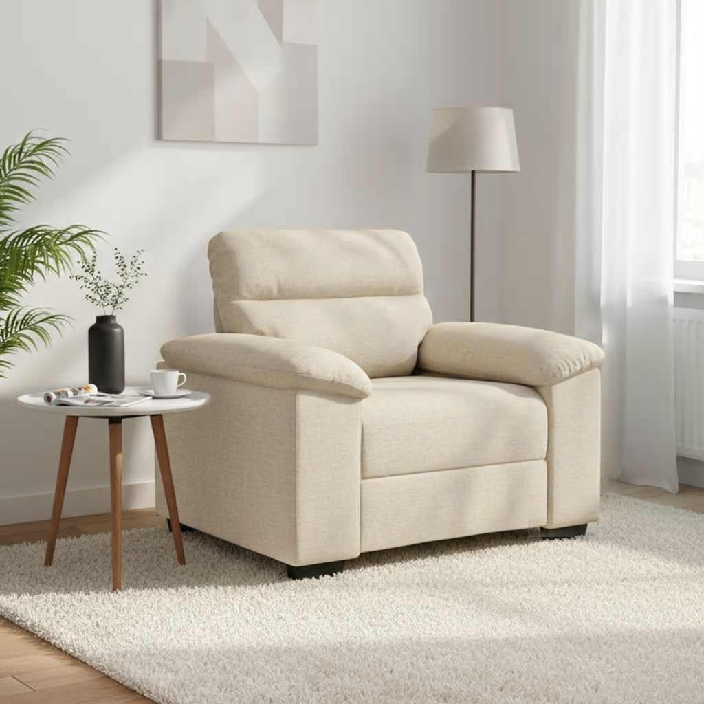 vidaXL Sessel 100x81x84 cm Leinen