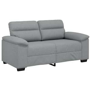 Pohovka pro 2 osoby Světle šedá 160x81x84 cm Látka - obrázek 2