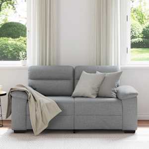 Pohovka pro 2 osoby Světle šedá 160x81x84 cm Látka - obrázek 3