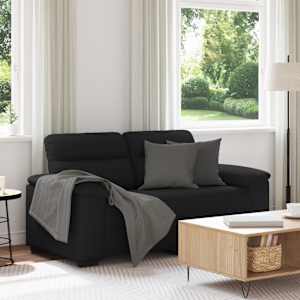 Dvosed črne barve 160x81x84 cm blago