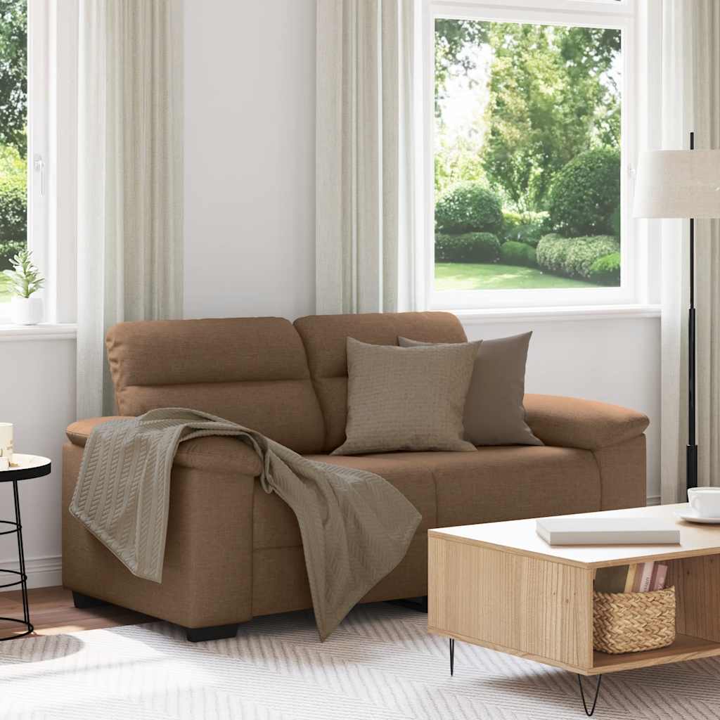 vidaXL 2-Sitzer-Sofa Braun 120 cm Stoff
