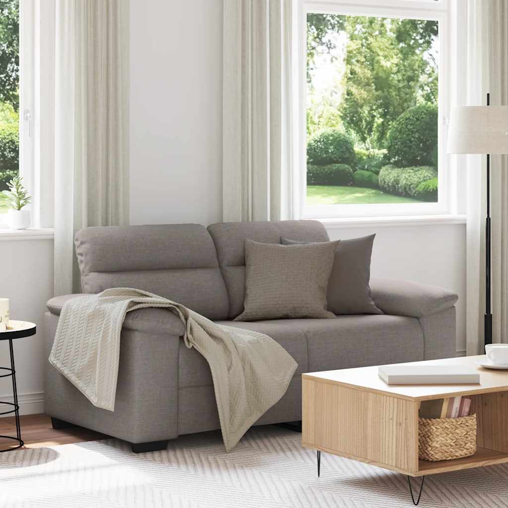 vidaXL 2-Sitzer-Sofa Taupe 160x81x84 cm Stoff
