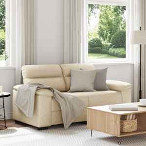 Dvosed kremne barve 160x81x84 cm blago