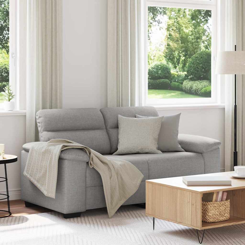 vidaXL 2-zitsbank Wolkengrijs 160x81x84 cm Stof