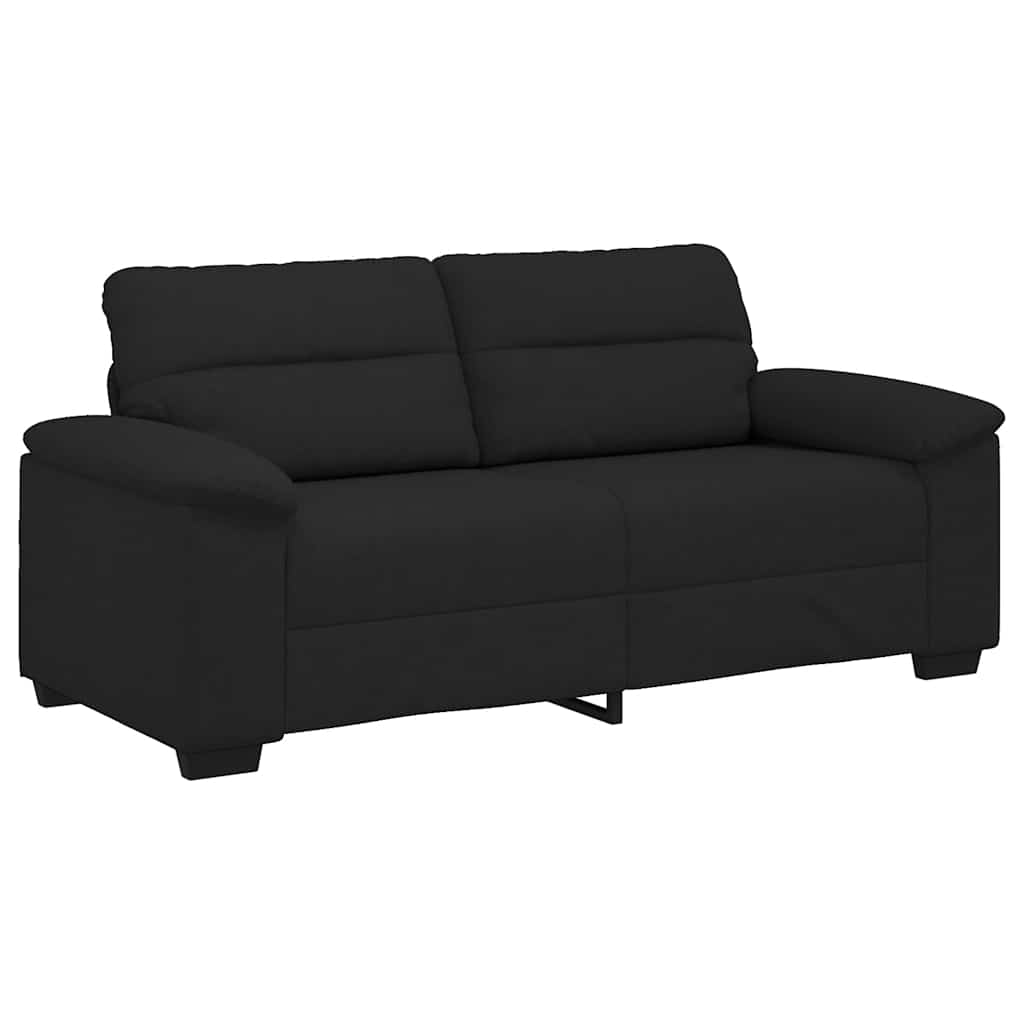 vidaXL Pohovka pro 2 osoby černá 140 cm látka