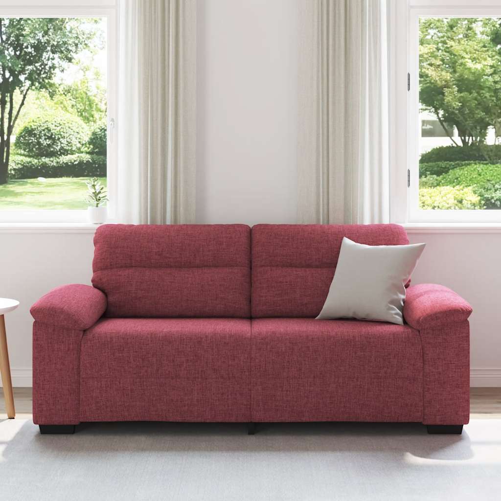 vidaXL 2-zitsbank wijnrood 140 cm stof