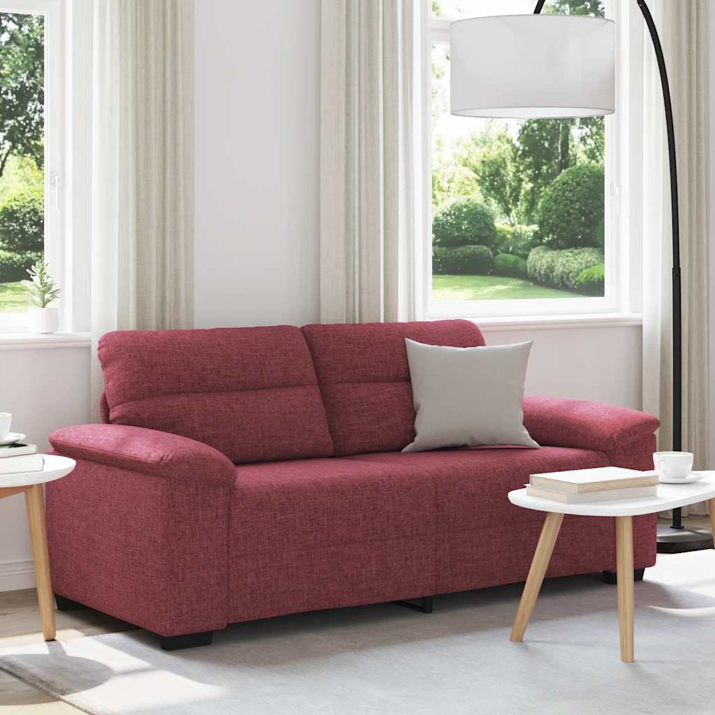 vidaXL 2-Sitzer-Sofa Weinrot 180x81x84 cm Stoff