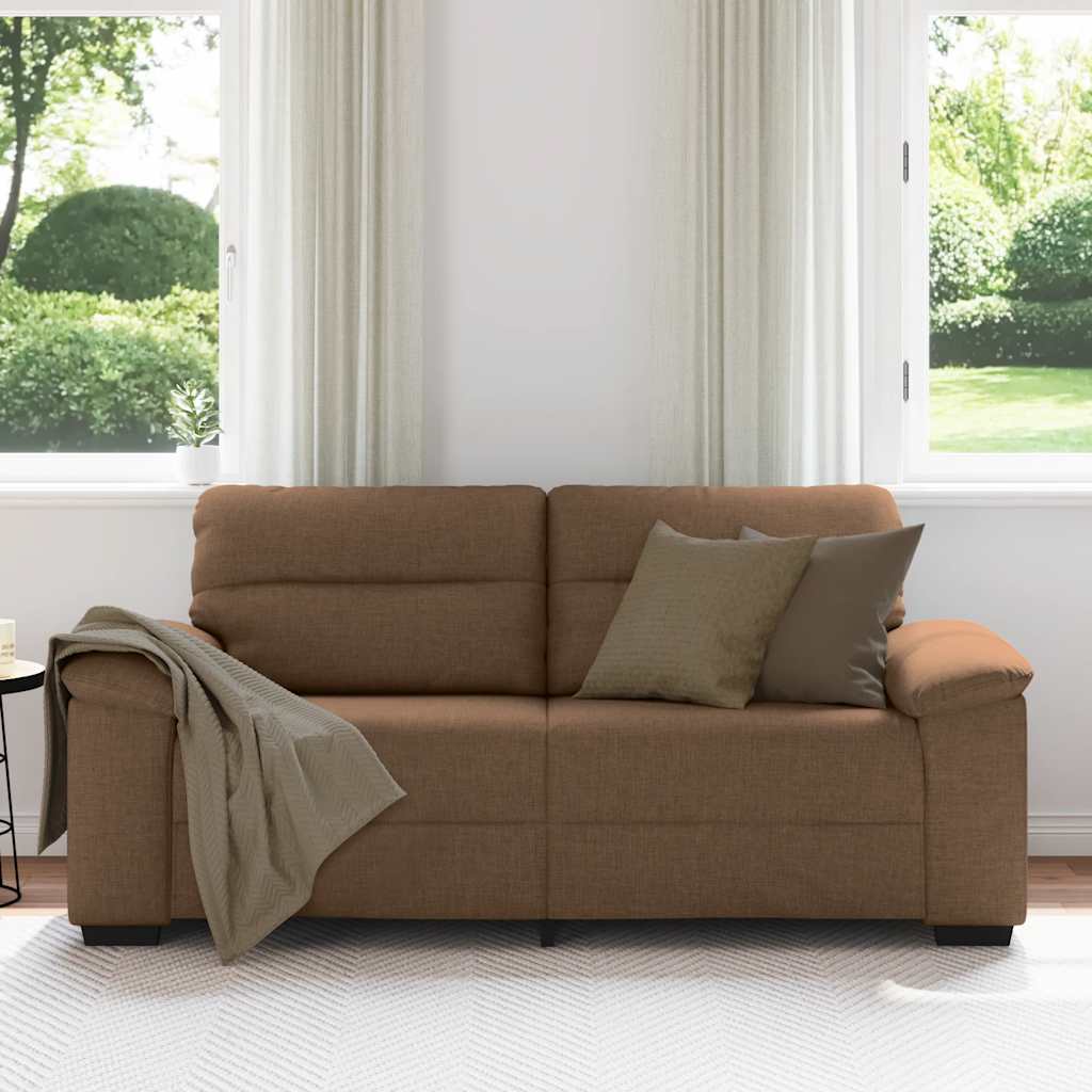 vidaXL 2-zitsbank bruin 140 cm stof