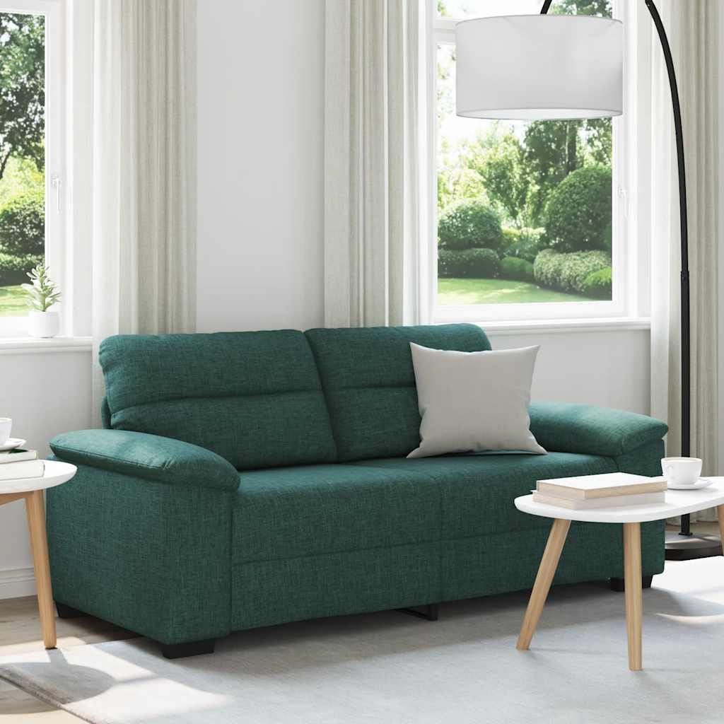 vidaXL 2-Sitzer-Sofa Dunkelgrün 140 cm Stoff