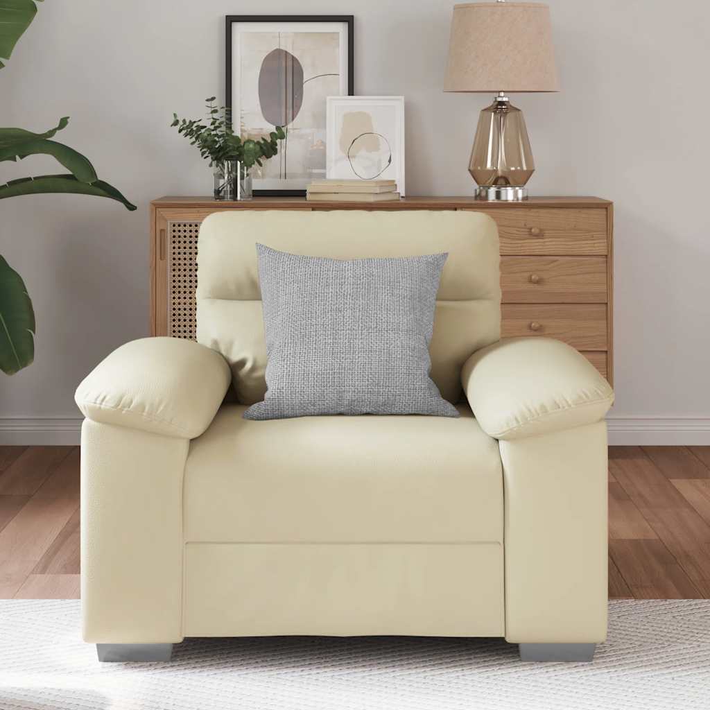 vidaXL Sofastoel Crème 60 cm Kunstleer