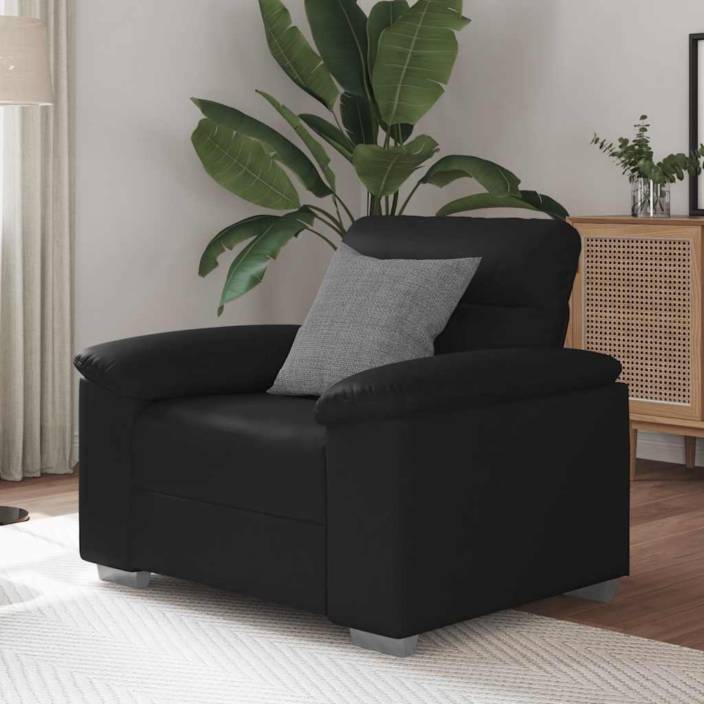 vidaXL Canapea scaun negru 60 cm piele artificială