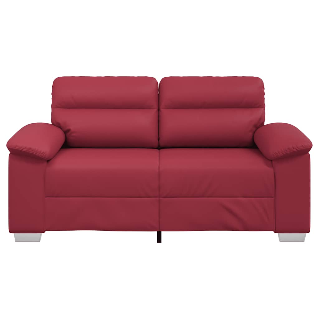 Dvosed vinsko rdeč 160x81x84 cm umetno usnje - slika 4
