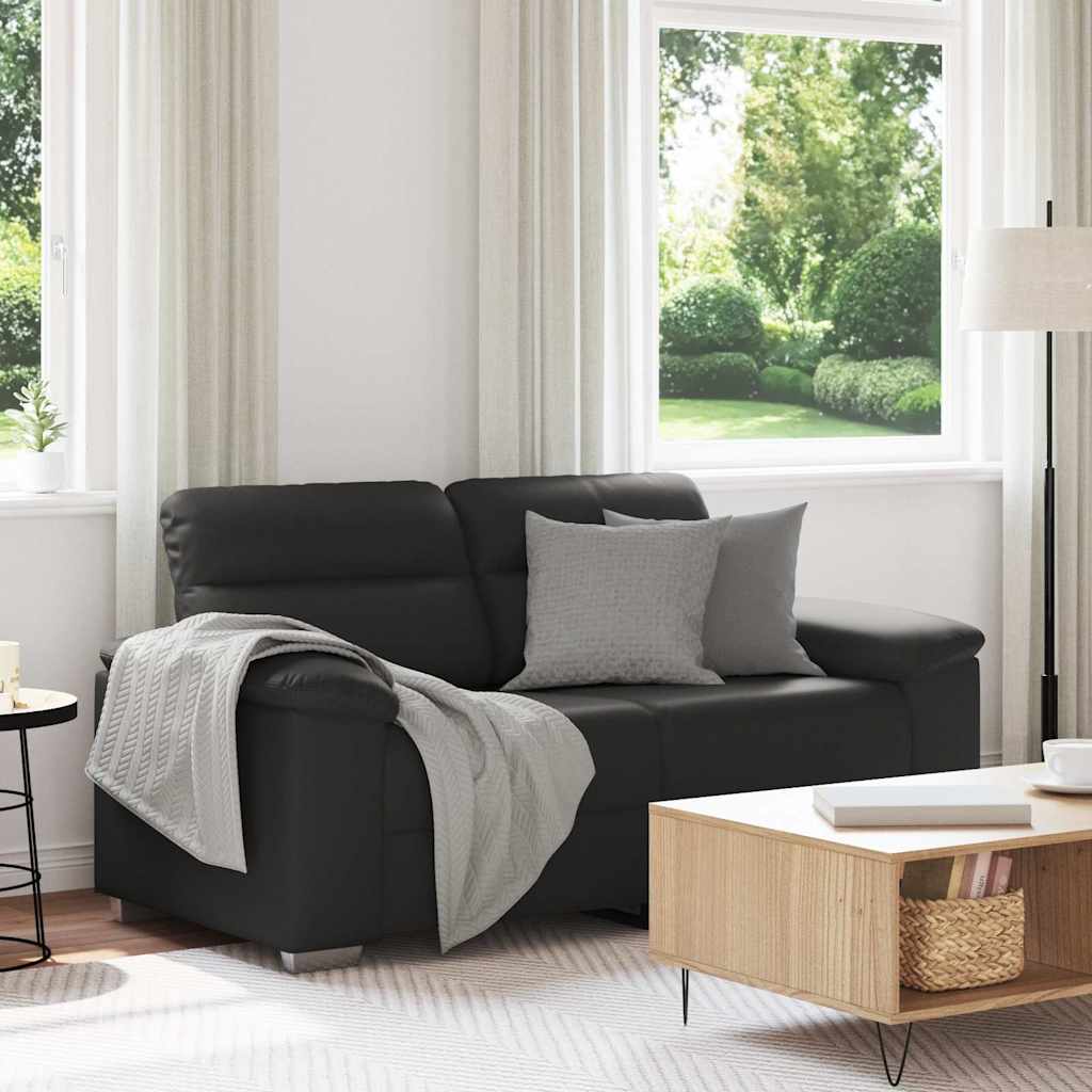 vidaXL 2-Sitzer-Sofa Schwarz 160x81x84 cm Kunstleder