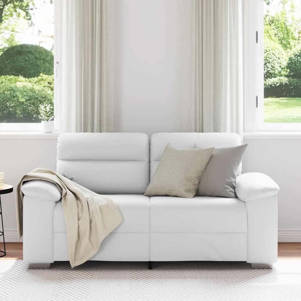 vidaXL 2-zitsbank wit 120 cm kunstleer