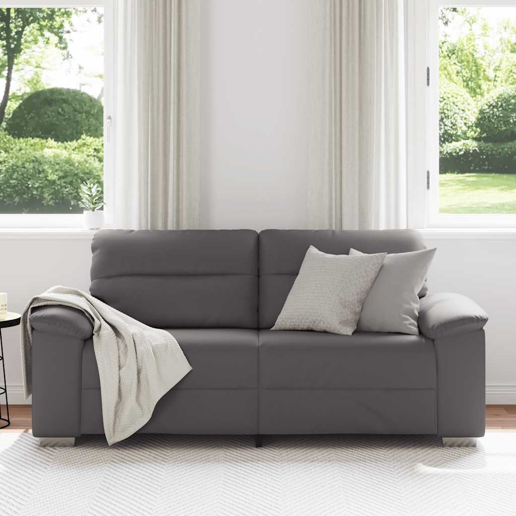 vidaXL 2-zitsbank grijs 140 cm kunstleer