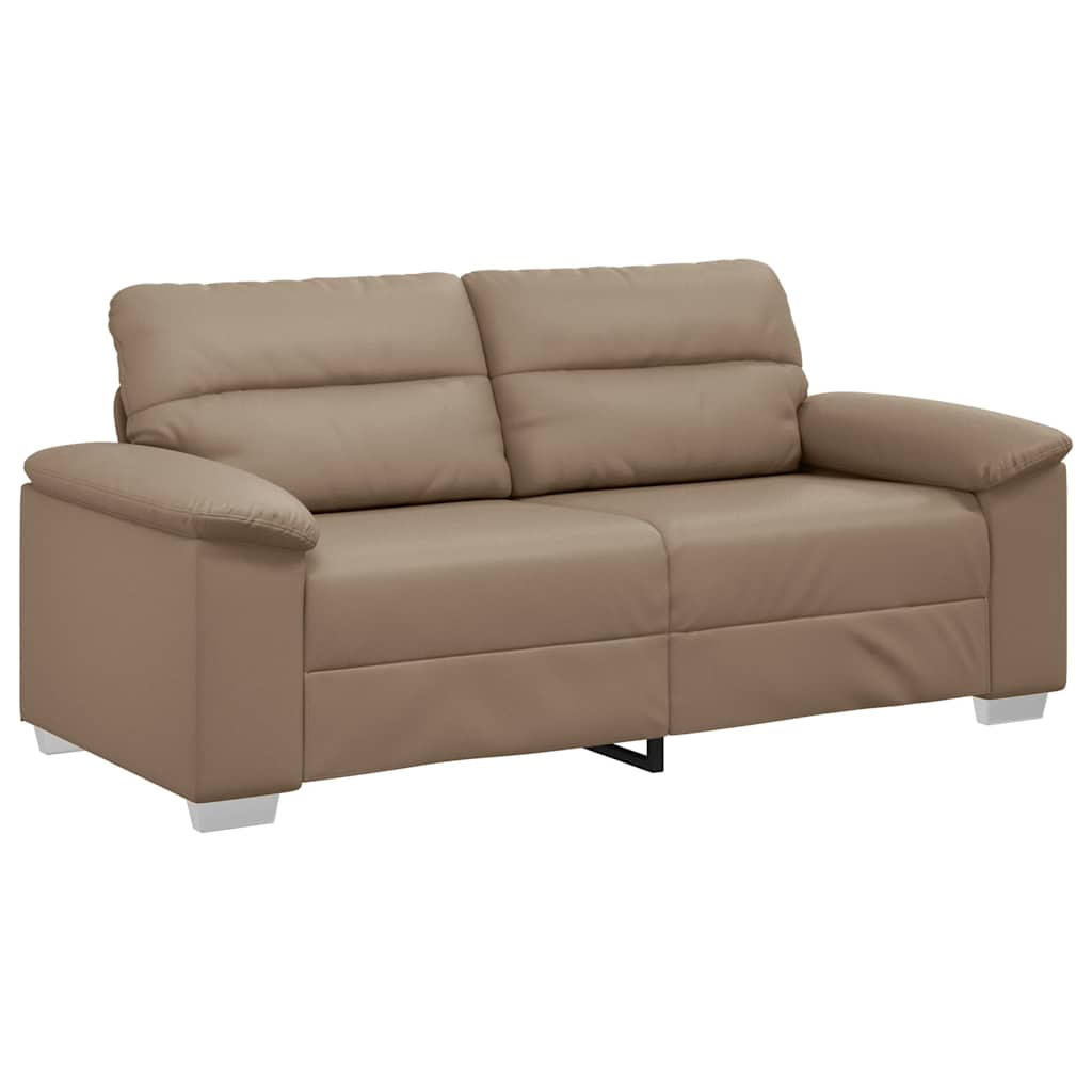 vidaXL 2místná pohovka cappuccino 140 cm umělá kůže