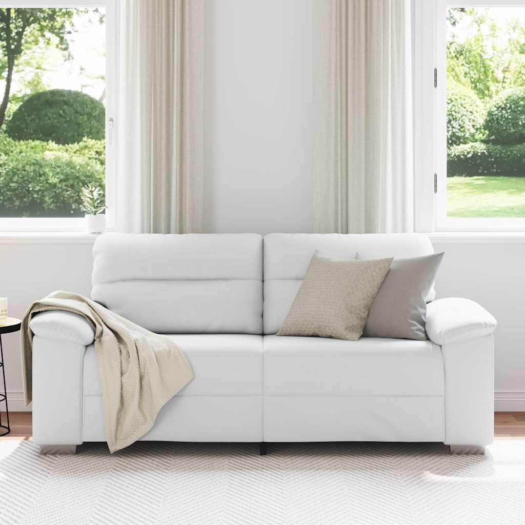 vidaXL 2-zitsbank wit 180x81x84 cm kunstleer, foto 2