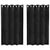 vidaXL Kardinaid 2 tk Must 140 x 140 cm Samet