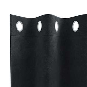 Zatemňovací závěsy 2 pcs Černá 140 x 225 cm samet - obrázek 5