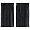 vidaXL Kardinaid 2 tk Must 140 x 140 cm Samet