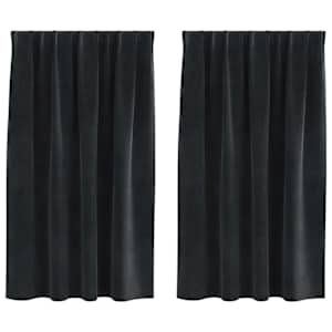vidaXL Pimendavad kardinad 2 tk Must 140 x 140 cm Samet