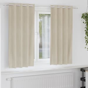 Zatemňovací závěsy 2 pcs Krémová 140 x 175 cm samet - obrázek 1