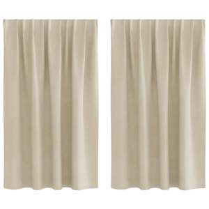 vidaXL Pimendavad kardinad 2 tk Kreemjas 140 x 140 cm Samet