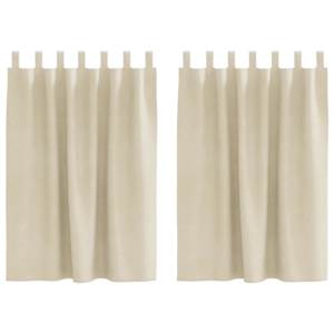 vidaXL Pimendavad kardinad 2 tk Kreemjas 140 x 140 cm Samet