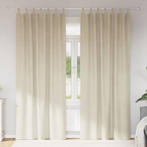 Zatemňovací závěsy 2 pcs Krémová 140 x 245 cm samet - obrázek 1