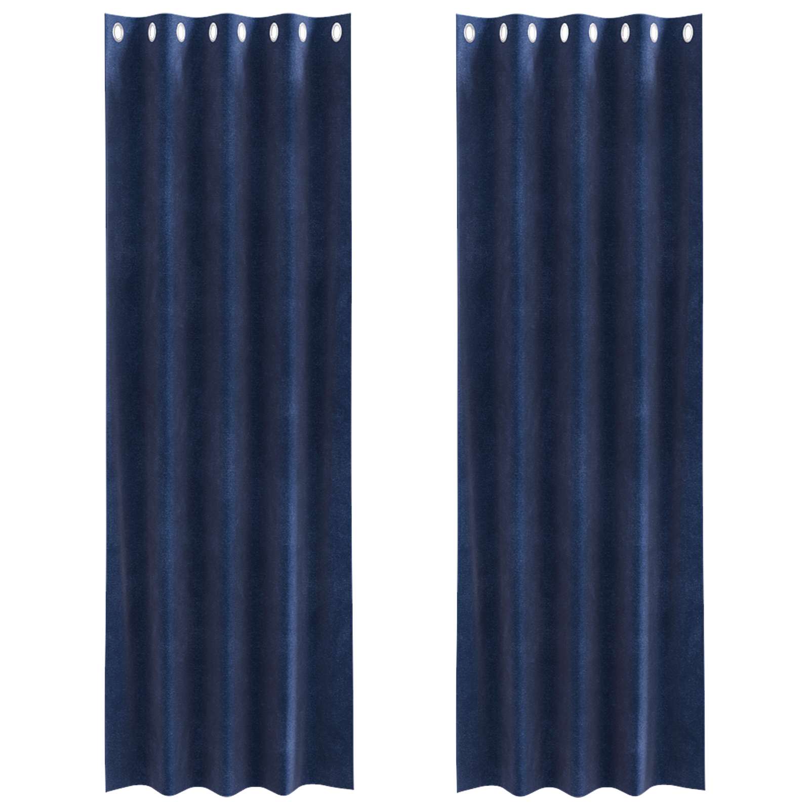 Thumbnail - vidaXL Verdunkelungsvorhänge 2 pcs Dunkelblau 140 x 225 cm Samt