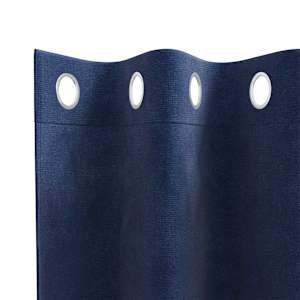 Zatemňovací závěsy 2 pcs Tmavě modrá 140 x 245 cm samet - obrázek 5