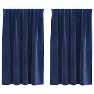 vidaXL Pimendavad kardinad 2 tk Tumesinine 140 x 140 cm Samet