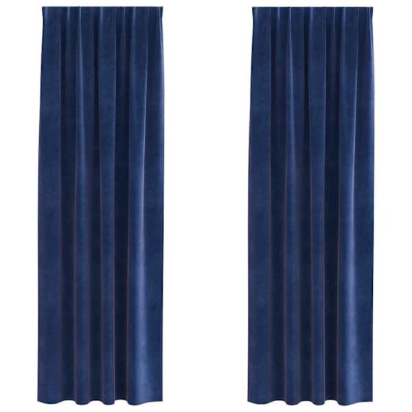 vidaXL Pimendavad kardinad 2 tk Tumesinine 140 x 245 cm Samet