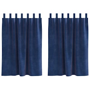 vidaXL Pimendavad kardinad 2 tk Tumesinine 140 x 140 cm Samet