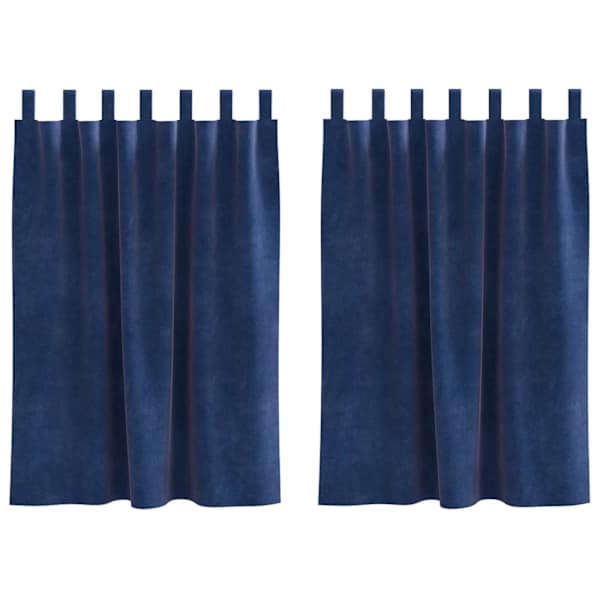 vidaXL Pimendavad kardinad 2 tk Tumesinine 140 x 140 cm Samet