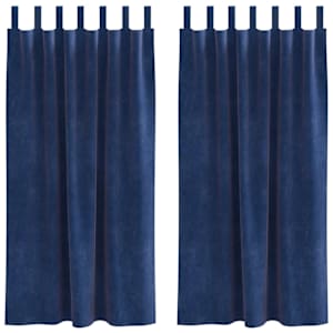 Zatemňovací závěsy 2 pcs Tmavě modrá 140 x 175 cm samet - obrázek 2