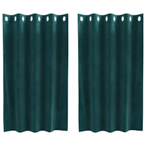 vidaXL Pimendavad kardinad 2 tk Tumeroheline 140 x 140 cm Samet