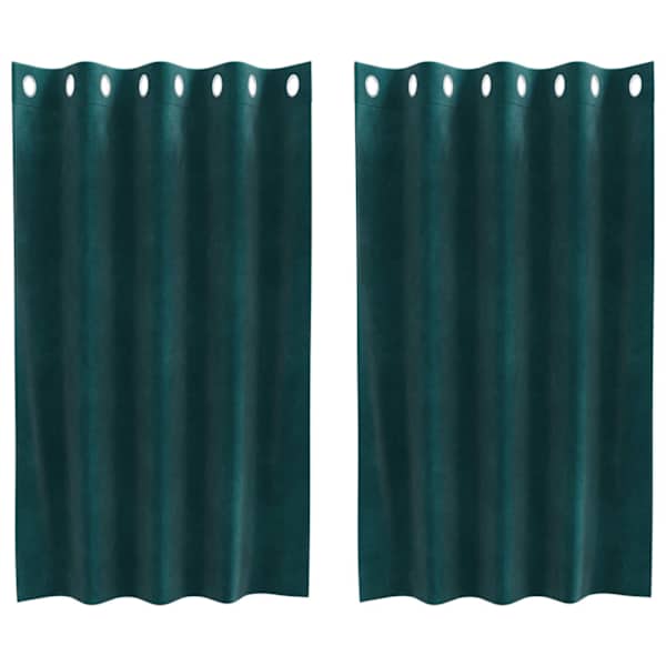 vidaXL Pimendavad kardinad 2 tk Tumeroheline 140 x 140 cm Samet